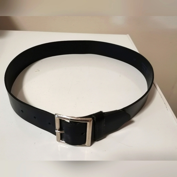 Task Force Mens Black   Leather Buckle Closure Belts Size 32 - Picture 1 of 5